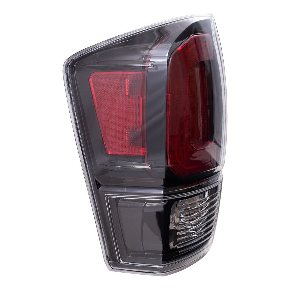 Brock Aftermarket Replacement Driver Left Combination Tail Light Assembly With Black Bezel Compatible With 2020-2023 Toyota Tacoma