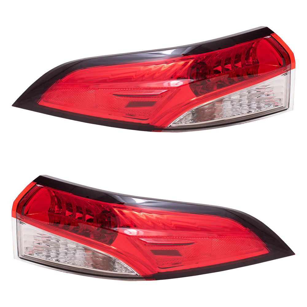 Brock Aftermarket Replacement Driver Left Passenger Right Combination Tail Light Assembly Body Mounted Set Compatible With 2020-2022 Toyota Corolla L/LE/SE Sedan North America Built