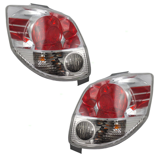 Brock Replacement Driver and Passenger Taillights Tail Lamps Compatible with 05-08 Matrix 81560-02322 81550-02322