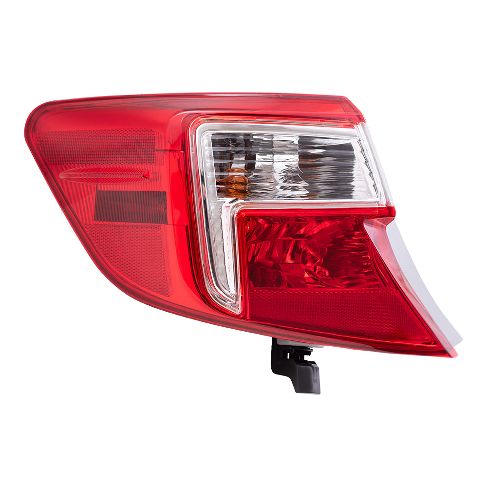 Brock Replacement Drivers Taillight Quarter Panel Mounted Tail Lamp Compatible with 12-14 Camry 81560-06470