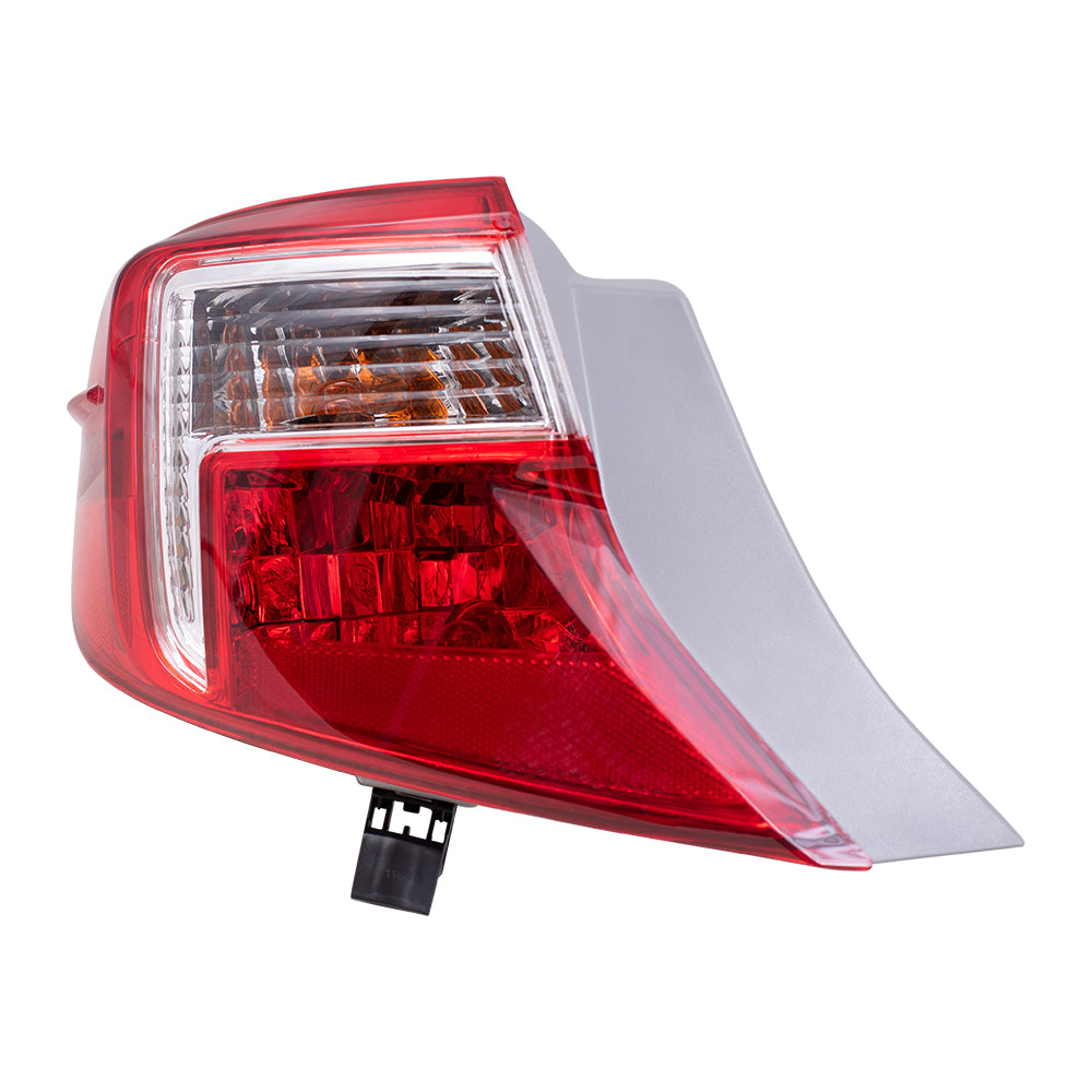 Brock Replacement Driver and Passenger Taillights Quarter Panel Mounted Tail Lamps Compatible with 12-14 Camry 81560-06470 81565-06470