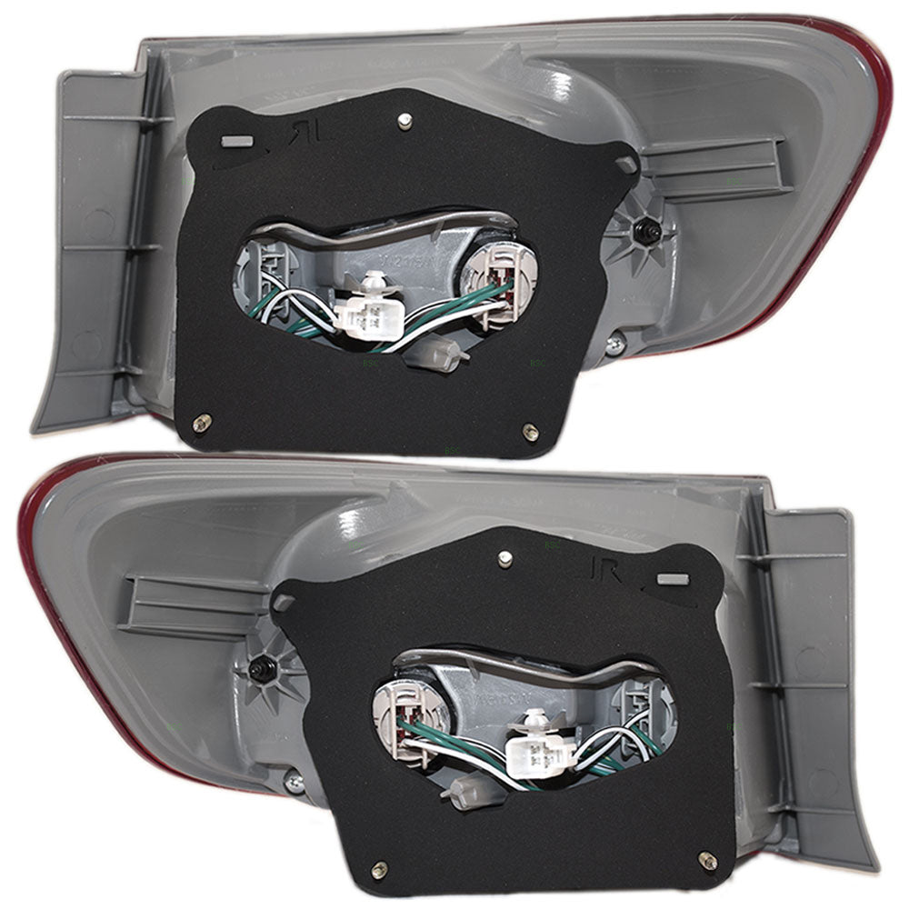 Brock Replacement Driver and Passenger Taillights Tail Lamps Compatible with 11-13 Corolla 81560-02580 81550-02580