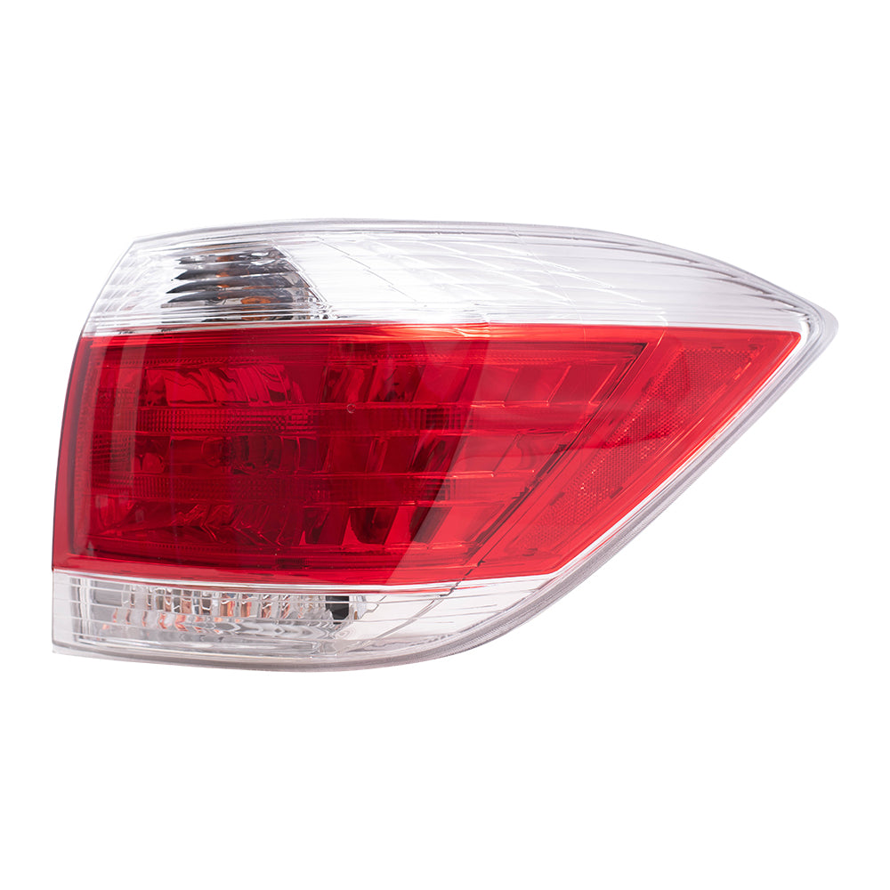 Brock Replacement Driver and Passenger Taillights Tail Lamps Compatible with 11-13 SUV 81560-0E070 81550-0E070