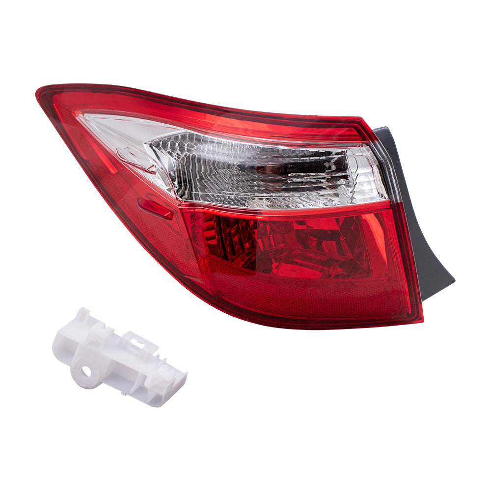 Brock Replacement Drivers Taillight Tail Lamp Quarter Panel Mounted Lens Compatible with 14-16 Corolla 81560-02750