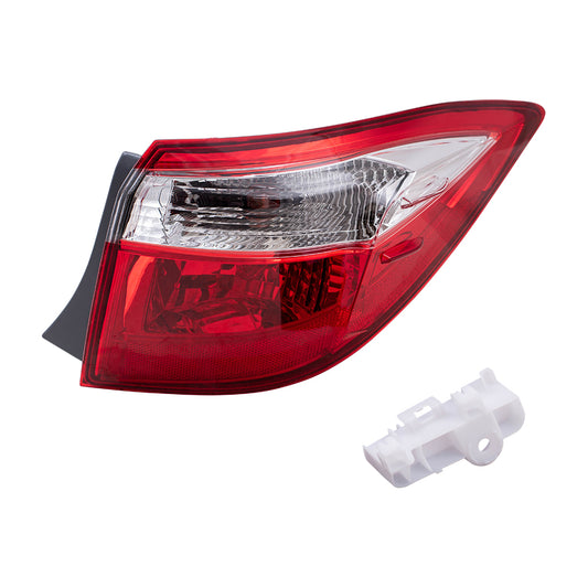 Brock Replacement Passengers Taillight Tail Lamp Quarter Panel Mounted Lens Compatible with 14-16 Corolla 81550-02750