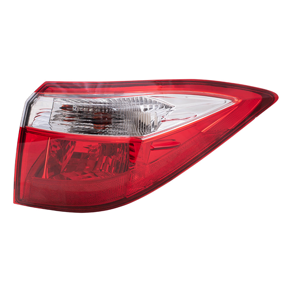 Brock Replacement Passengers Taillight Tail Lamp Quarter Panel Mounted Lens Compatible with 14-16 Corolla 81550-02750