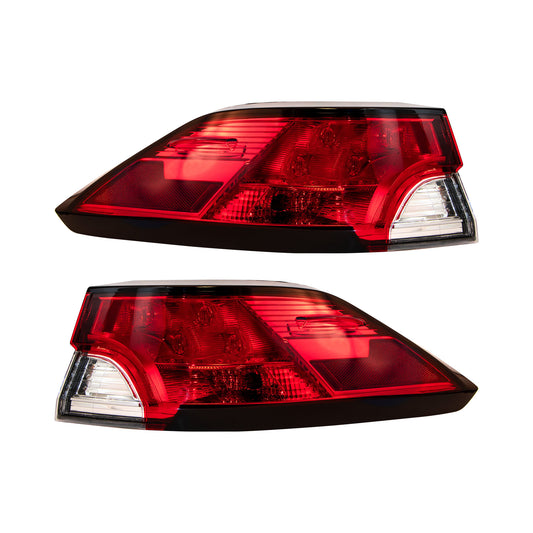 Brock 6222-0144LR Driver Side Left Passenger Side Right Body Mounted Combination Tail Light Set Compatible with 2022 Toyota Corolla Cross L/LE 2023 Toyota Corolla Cross Hybrid S/SE LH