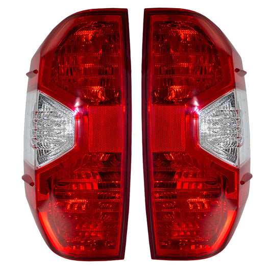 Brock Aftermarket Replacement Driver Left Passenger Right Combination Tail Light Assembly Set Compatible With 2014-2021 Toyota Tundra