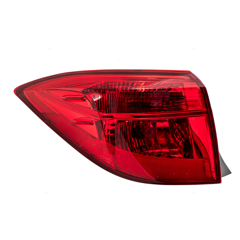 Brock Replacement Pair Set Tail Lights Left + Right Red w/ Reverse LED Lamps Compatible with 17-19 Corolla 8156002B10 8155002B10