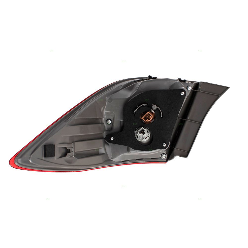 Brock Replacement Drivers Tail Light w/ LED Reverse Lamp Red Lens Compatible with 17-19 Corolla 8156002B10