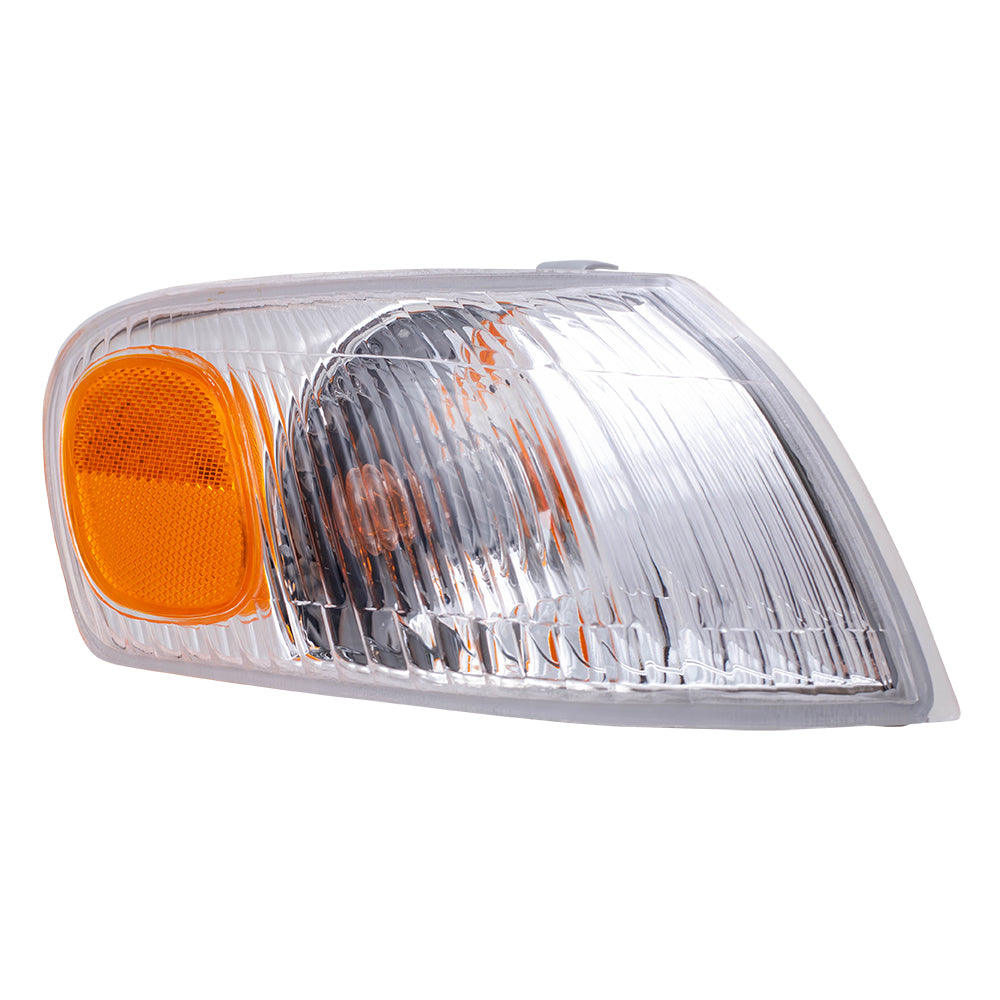 Brock Replacement Passengers Park Signal Corner Marker Light Lamp Lens Compatible with 1998-2000 Corolla 81510-02040