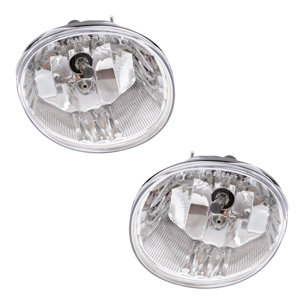 Brock Replacement Set Driver and Passenger Fog Lights Lamps Compatible with ES330 Avalon RAV4 4Runner 81221-42061 81211-42061