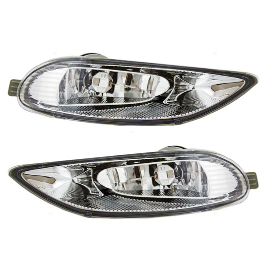 Brock Replacement Driver and Passenger Fog Lights Lamps Compatible with 2004-2008 Corolla 2002-2004 Camry 2002-2003 Solara 81220-AA011 81210-AA011