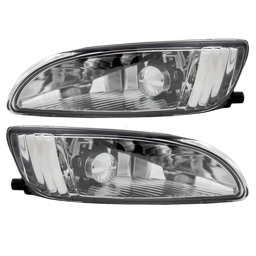 Brock Replacement Driver and Passenger Fog Lights Lamps Compatible with 2004-2006 RX330 2007-2009 RX350 81220-0E010 81210-0E010