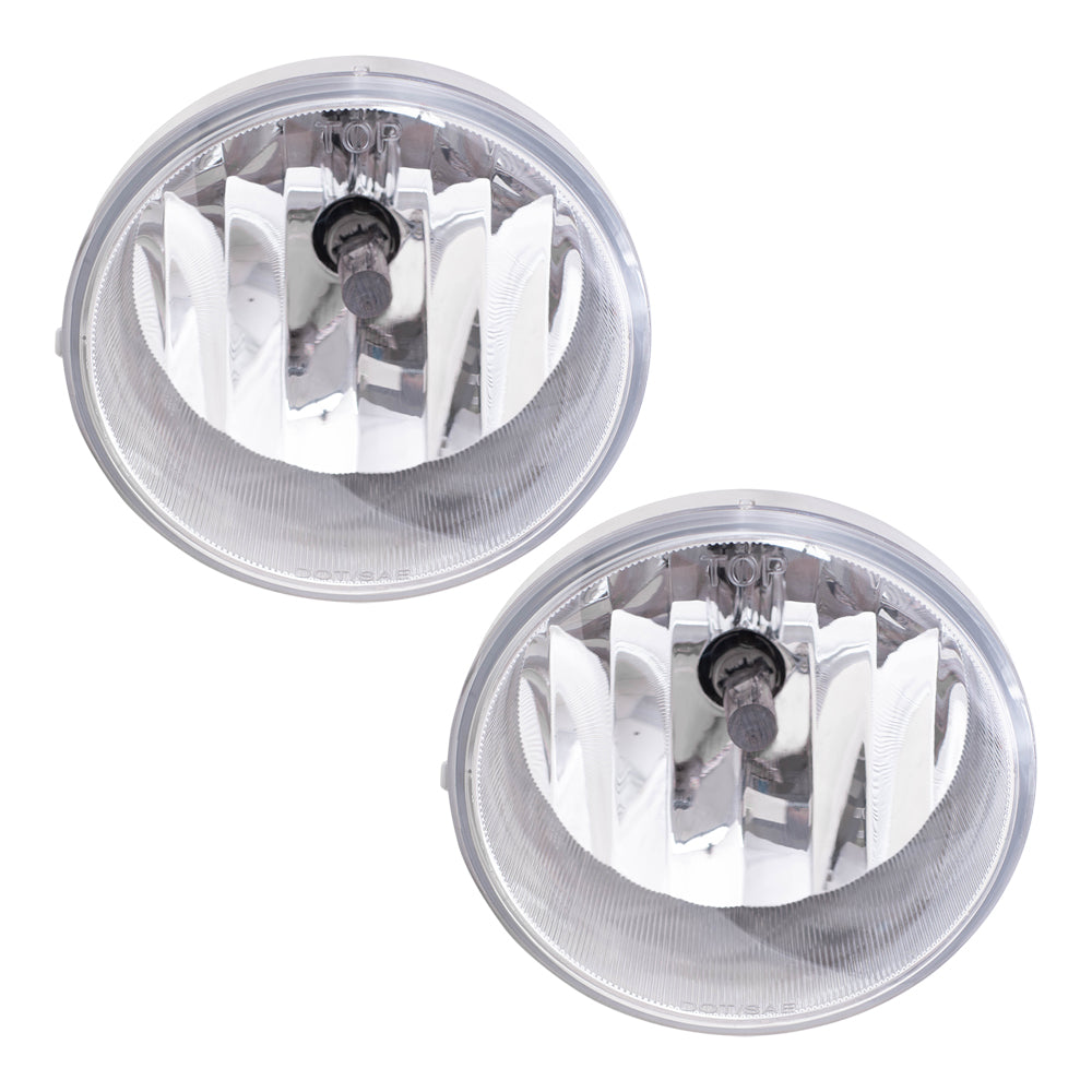 Brock Replacement Set Pair of Fog Lights Compatible with 08-17 Sequoia 07-13 Tundra 05-11 Tacoma 04-06 Solara 81210-AA030