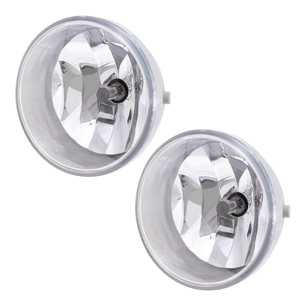 Brock Replacement Set Pair of Fog Lights Compatible with 08-17 Sequoia 07-13 Tundra 05-11 Tacoma 04-06 Solara 81210-AA030