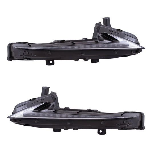 Brock Replacement Set Driver and Passenger Daytime Running Lights Compatible with 2014-2016 IS 200t 250 300 350