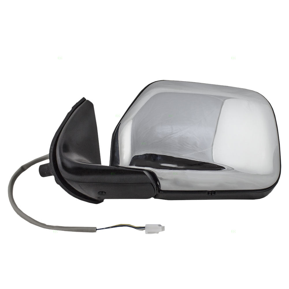 Drivers Power Side View Mirror with Chrome Replacement for Toyota Pickup Truck 8794034030