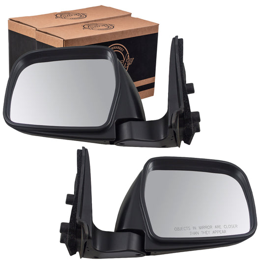 Pair Set Manual Side View Mirrors Replacement for Toyota T100 Pickup Truck 87940-0W030 87910-34020