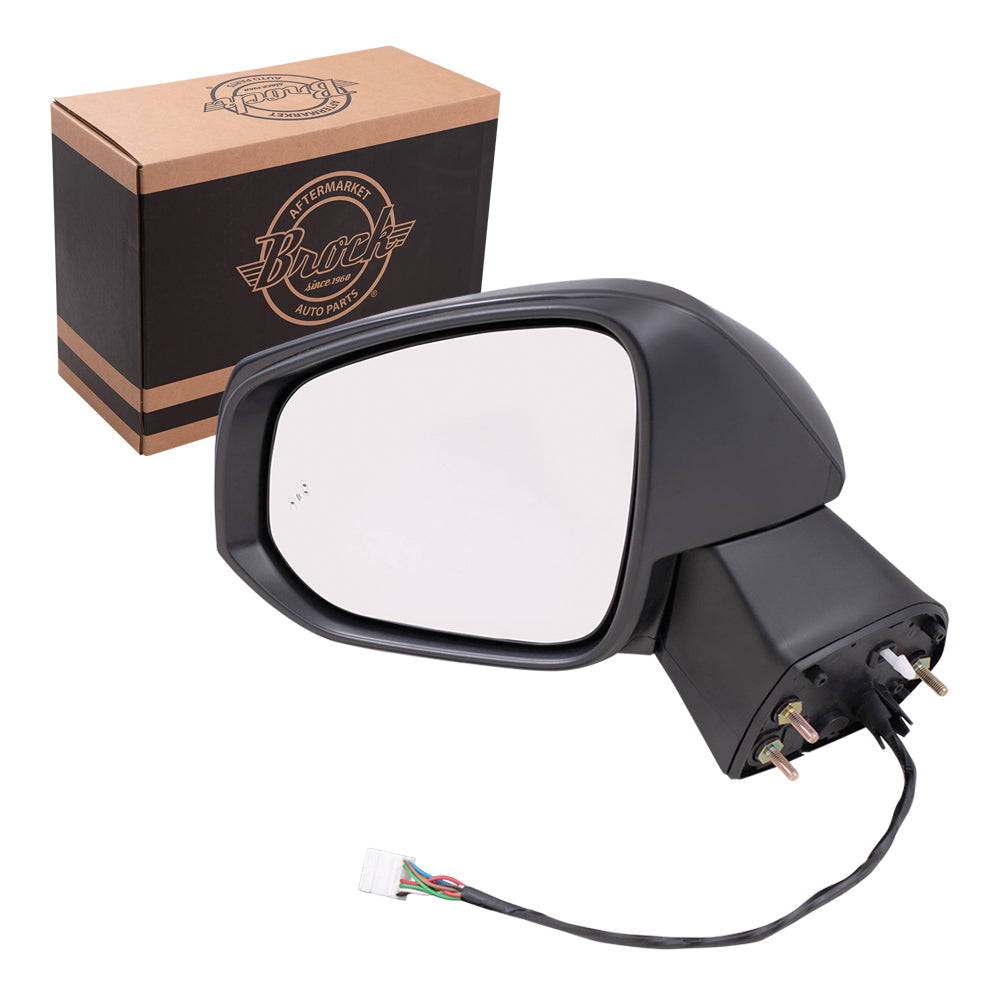 Brock Aftermarket Replacement Part Driver Side Power Mirror With Heat-Signal-Blind Spot Detection-Puddle Light Compatible with 2019-2021 Toyota RAV4