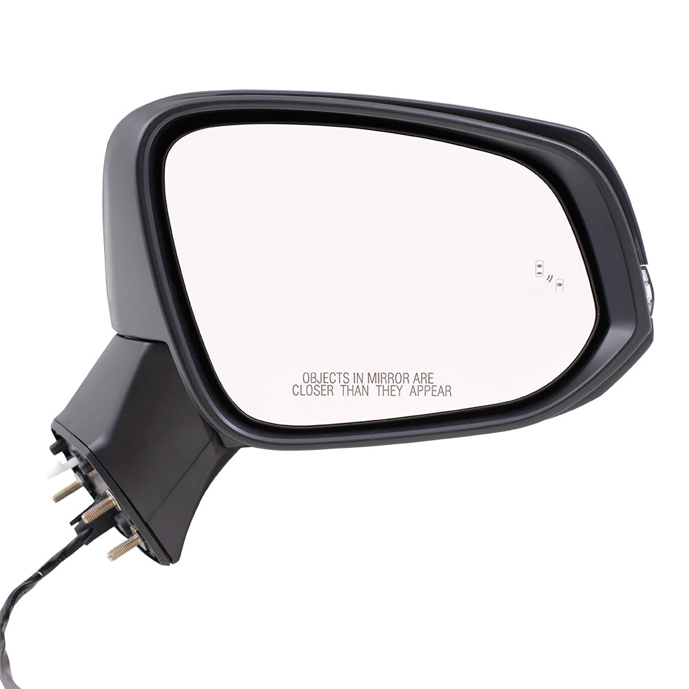 Brock Aftermarket Replacement Part Driver & Passenger Side Power Mirrors Set With Heat-Signal-Blind Spot Detection-Puddle Light Compatible with 2019-2021 Toyota RAV4 Hybrid