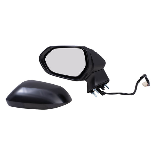 Brock Replacement Driver Side Power Mirror Paint to Match Black with Heat and Signal without Blind Spot Detection Compatible with 2020 Toyota Corolla Sedan JAPAN BUILT