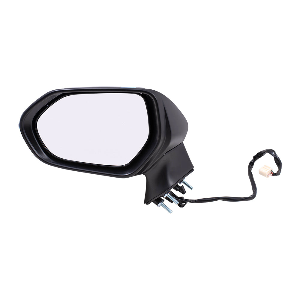 Brock Replacement Driver Side Power Mirror Paint to Match Black with Heat and Signal without Blind Spot Detection Compatible with 2020 Toyota Corolla Sedan JAPAN BUILT