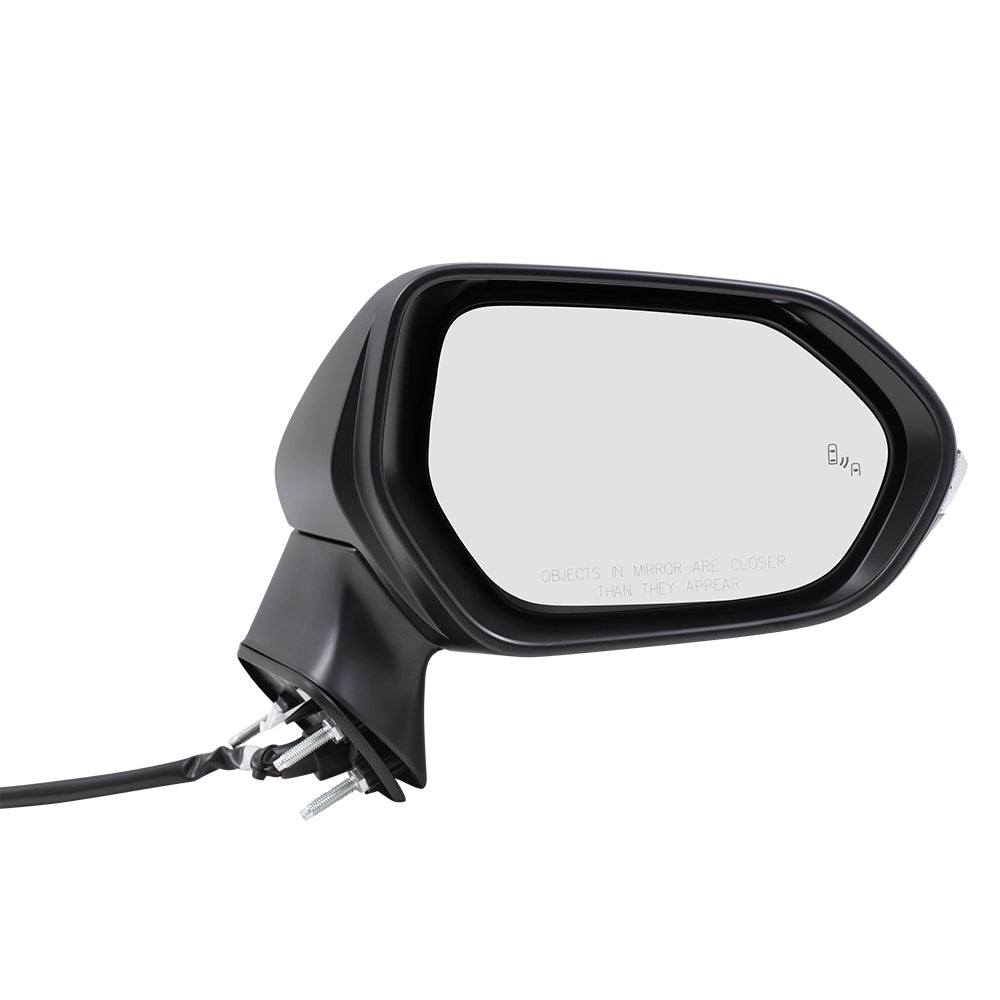 Brock Replacement Passenger Side Power Mirror Paint to Match Black with Heat, Signal & Blind Spot Detection Compatible with 2019-2021 Corolla Hatchback & 2020 Corolla Sedan