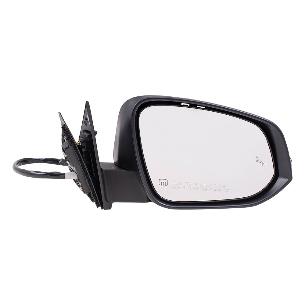 Brock Replacement Driver & Passenger Side Power Mirrors with Heat, Signal, Blind Spot Detection, Memory & Puddle Light Compatible with 2017-2019 Toyota Highlander Limited/Highlander Hybrid Limited