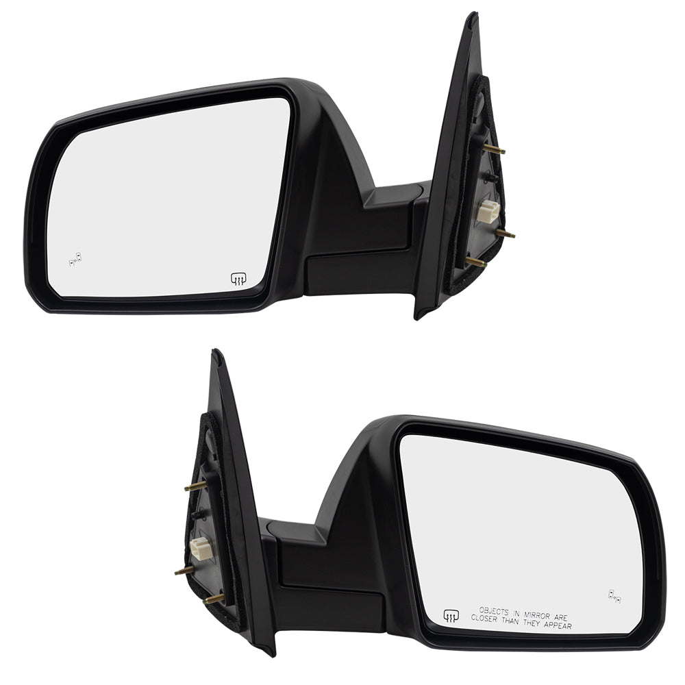 Brock Replacement Pair Driver and Passenger Set Heated Blind Spot Detection Manual Folding Side Power Mirrors Compatible with 2014-2019 Tundra 879400C420 879100C400