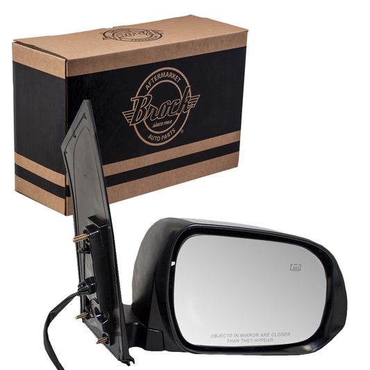 Brock Replacement Passengers Power Side View Mirror Heated Compatible with 2011-2014 Sienna Van 87910-08092-C0