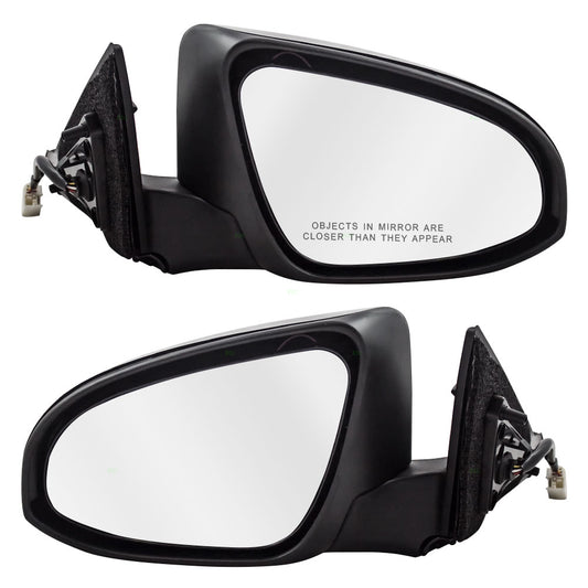 Brock Replacement Pair Set Power Side View Mirrors Heated Ready-to-Paint Compatible with 2015 Camry & Hybrid 87945-06060-C0 87915-06060-C0