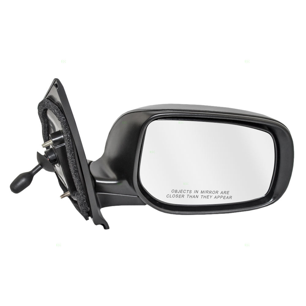 Brock Replacement Passengers Manual Remote Side View Mirror Compatible with Yaris Sedan 87910-52800