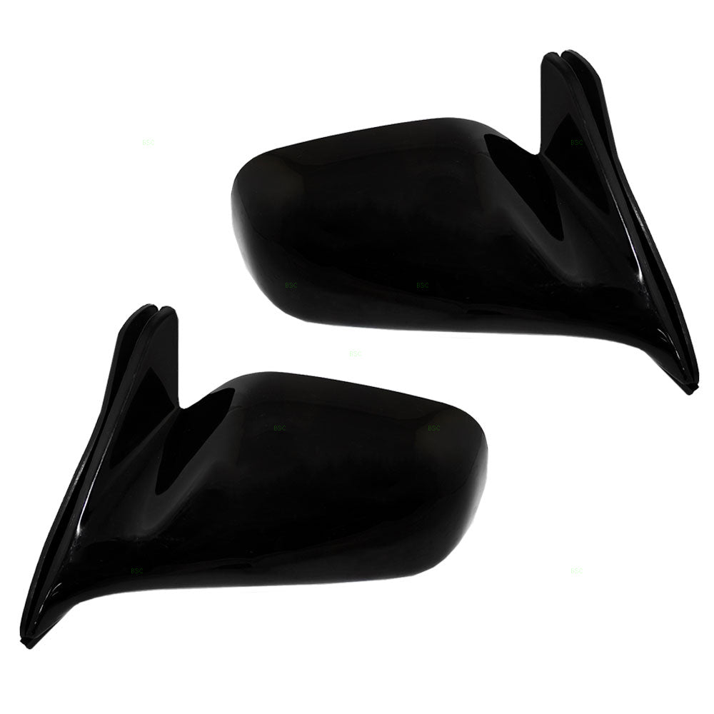 Brock Replacement Driver and Passenger Manual Remote Side View Mirrors Ready-to-Paint Compatible with 88-92 Corolla 89-90 Prizm 87940-1A320 87910-1A240