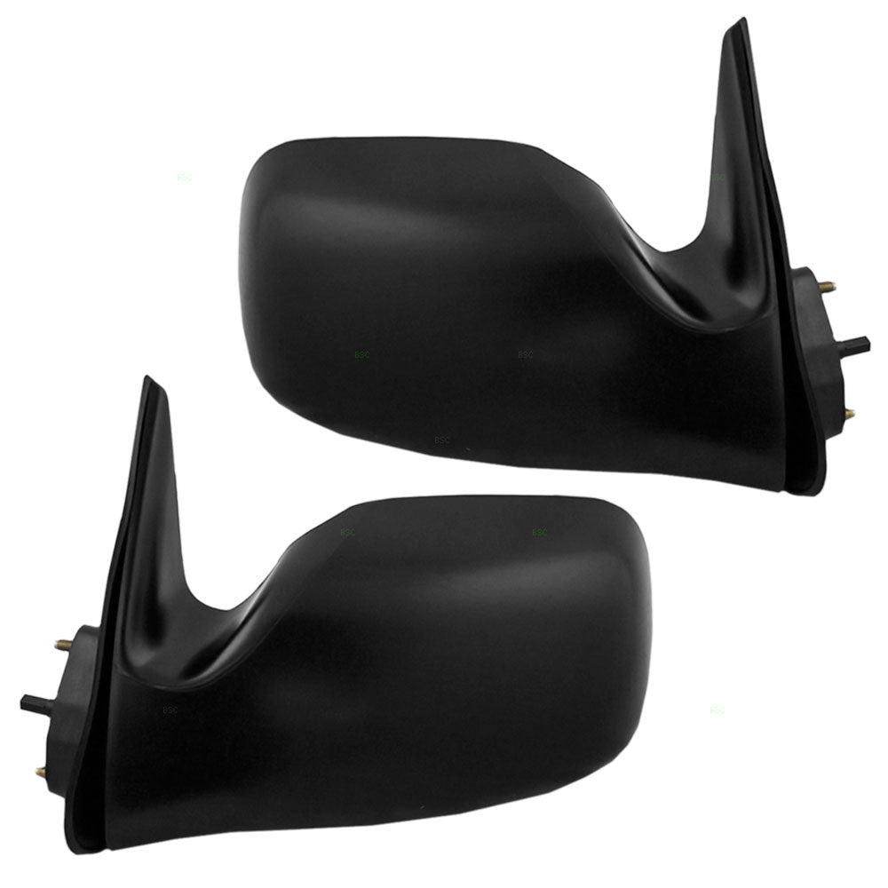 Brock Replacement Driver and Passenger Manual Remote Side View Mirror Compatible with Pickup Truck 87940-04090 87910-04080