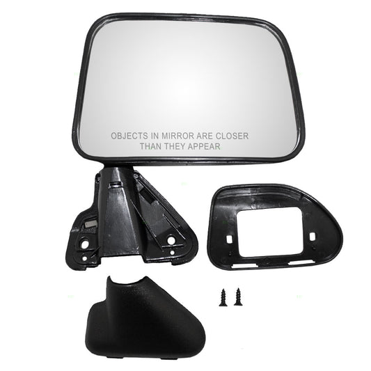 Brock Replacement Passengers Manual Side View Mirror Textured Black Compatible with 87-88 Pickup 87-89 4Runner 8791089135