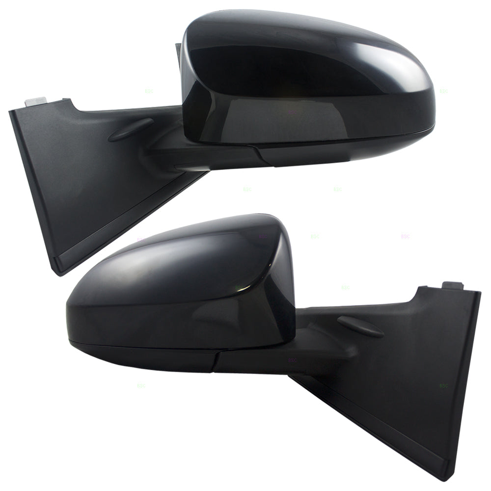 Brock Replacement Pair Set Manual Side View Mirrors w/ Covers Compatible with 2015-2018 Yaris Hatchback 87940-0D560 87915-0D430-C0