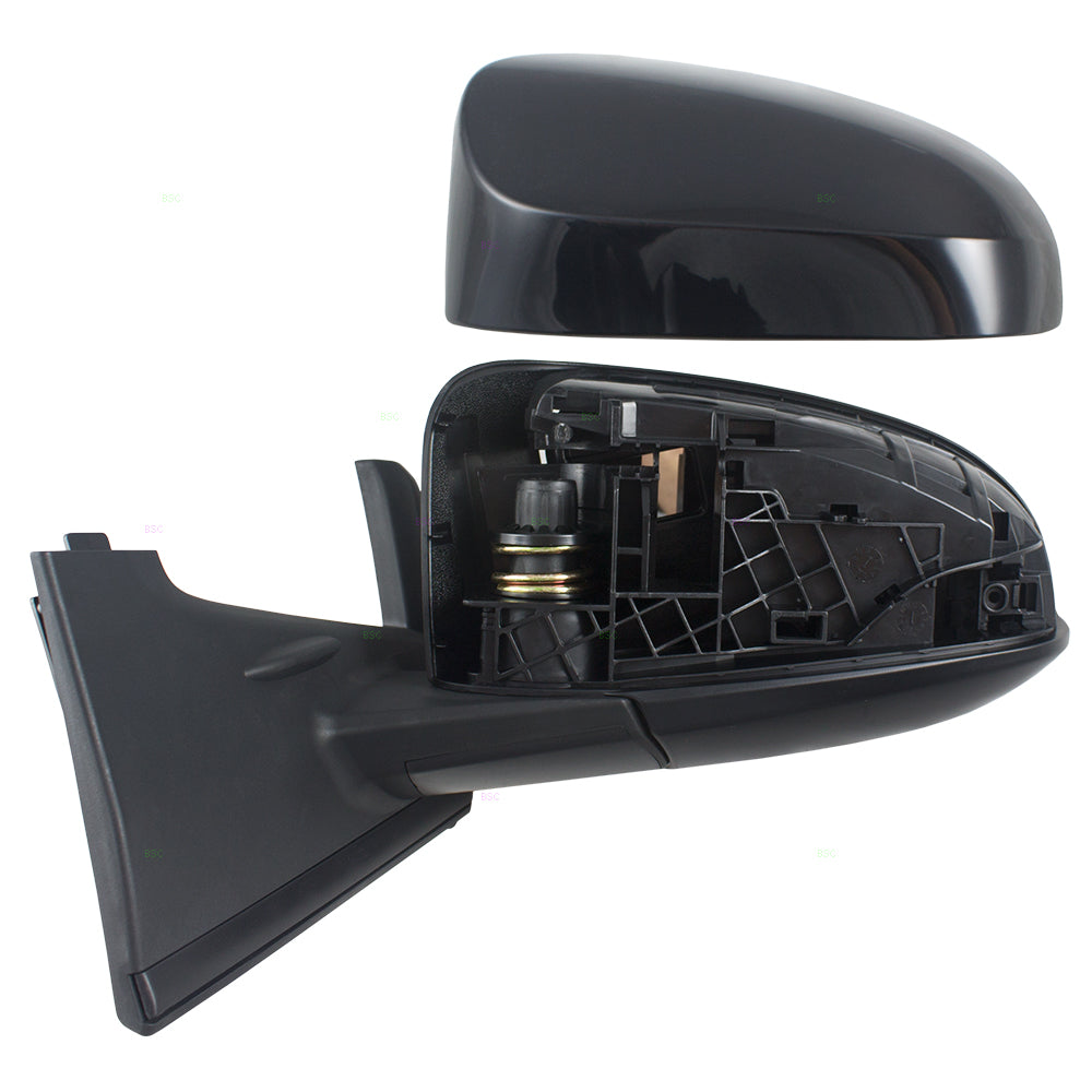 Brock Replacement Drivers Manual Side View Mirror w/ Cover Compatible with 2015-2018 Yaris Hatchback 87945-0D410-C0