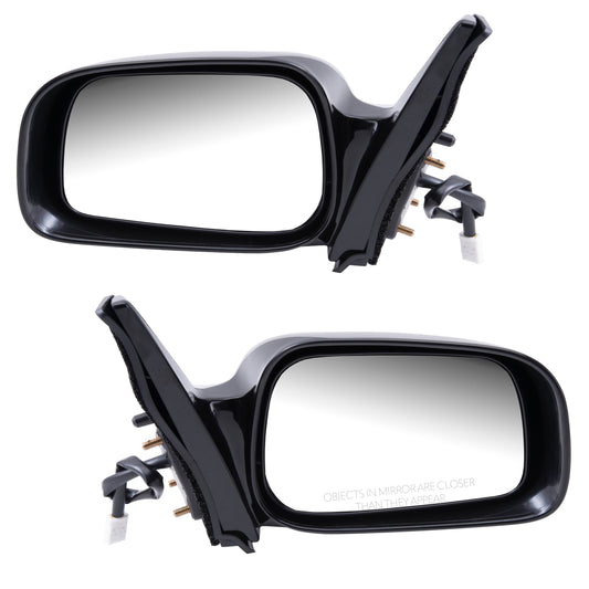 Brock Replacement Driver and Passenger Power Side View Ready-to-Paint Mirrors Compatible with 2003-2008 Vibe Matrix 87940-02411-C0 87910-02411-C0