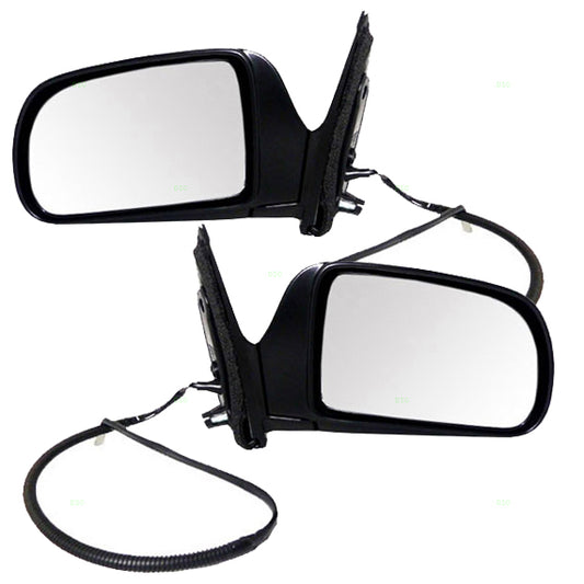 Brock Replacement Driver and Passenger Power Side View Mirrors Ready-to-Paint Compatible with 1998-2003 Sienna Van 87940-08040 87910-08041