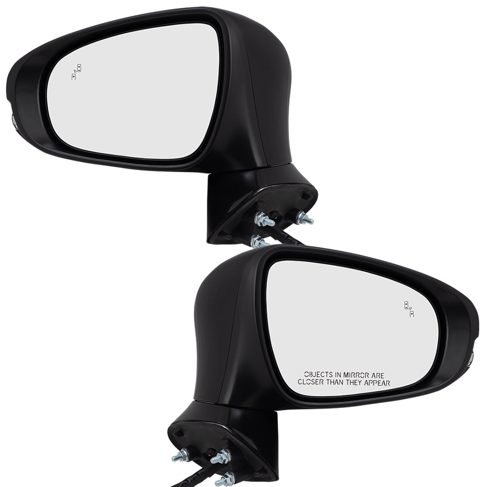 Brock Replacement Pair Side Mirrors Driver and Passenger Power Folding Set Heated Signal Puddle Lamp Blind Spot Detection Compatible with 2014-2018 GS350 GS450h 8794030F10C0 8791030E30C0