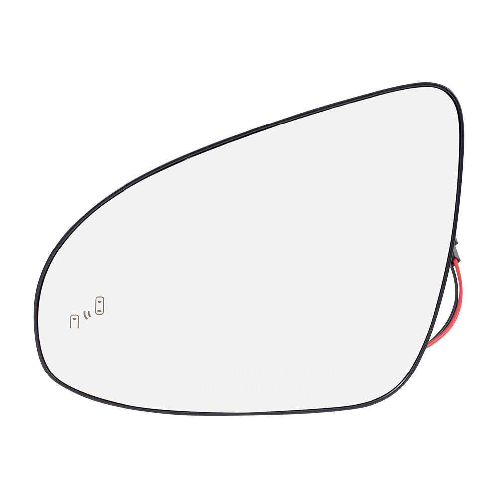 Brock Replacement Driver Side Mirror Glass and Base with Heat and Blind Spot Detection Compatible with 2012-2014 Camry & 2012 Camry Hybrid