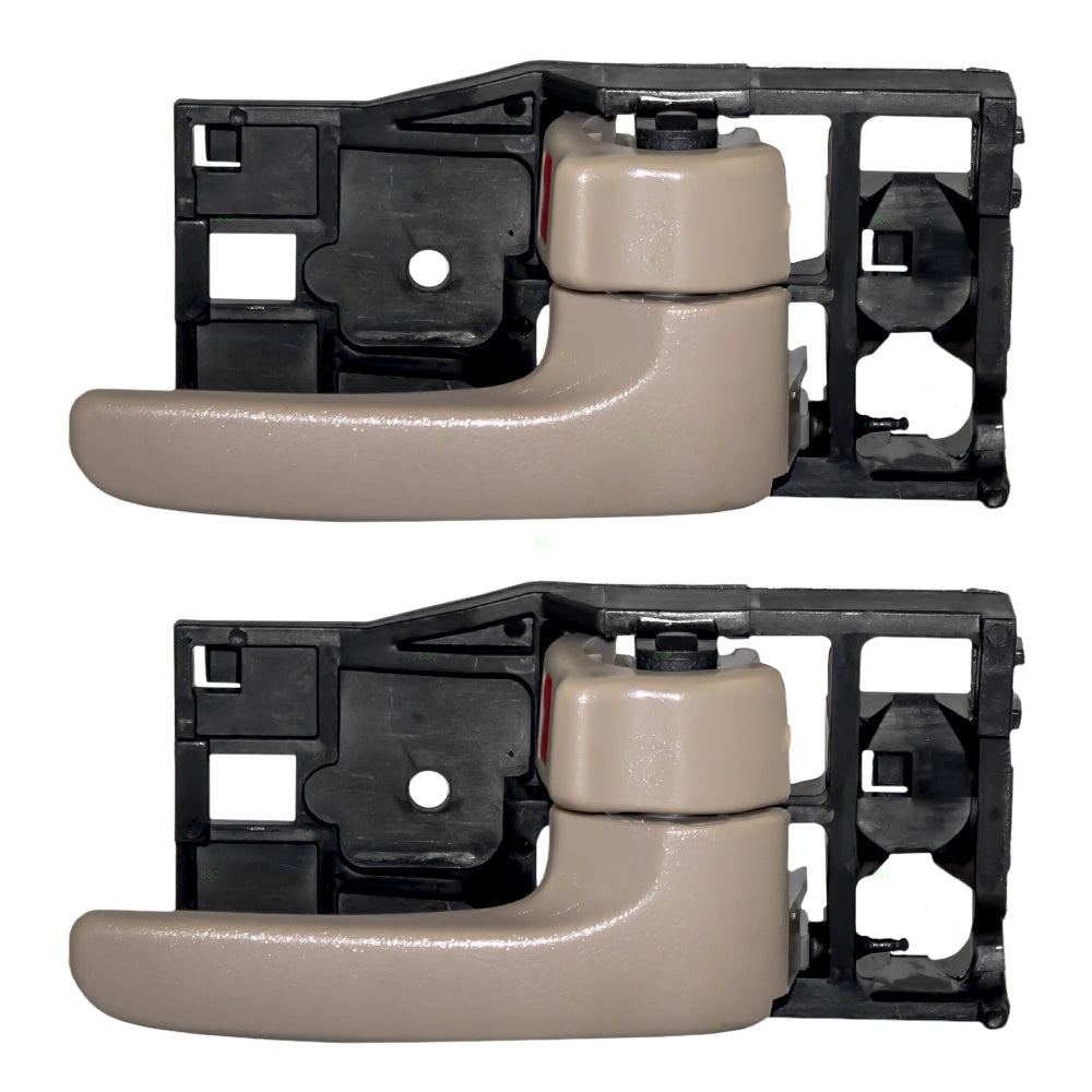 Brock Replacement Passengers Set of 2 Inside Interior Door Handles Beige / Fawn Compatible with SUV Pickup Truck 69205-0C030-E1