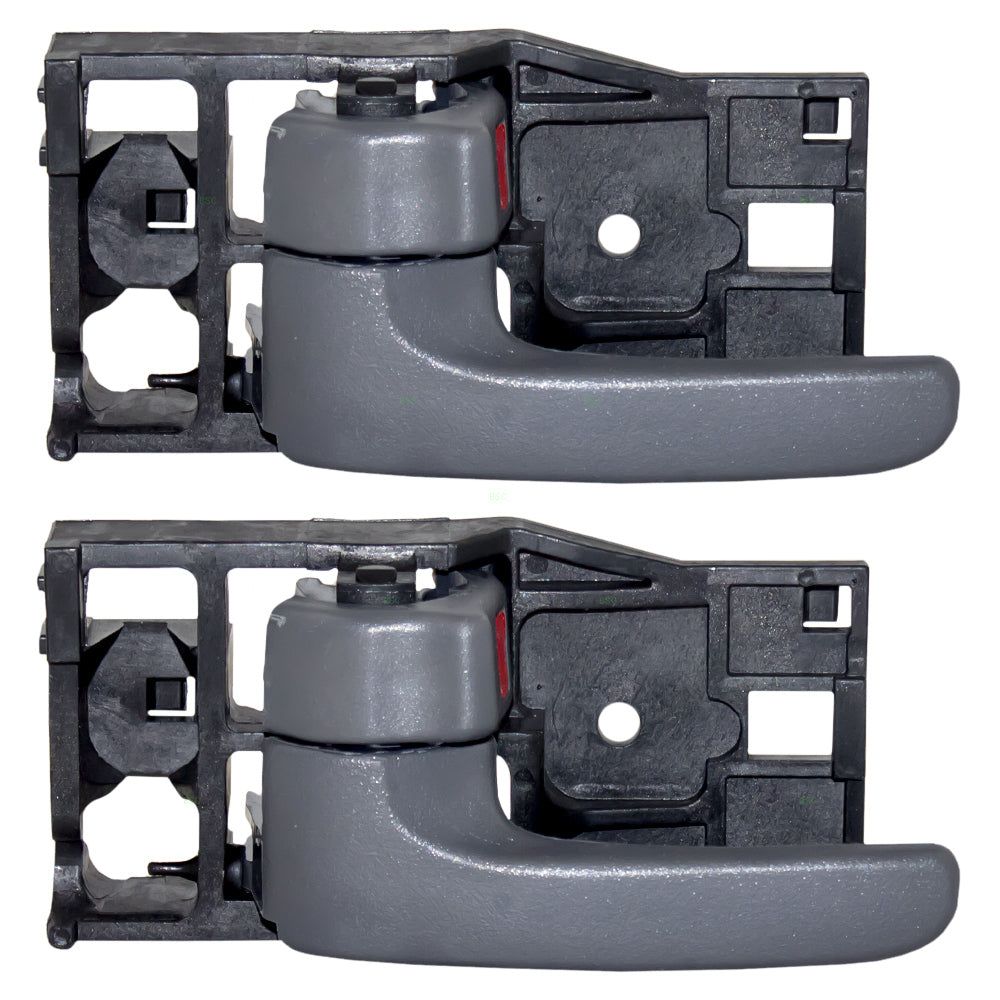 Brock Replacement Drivers Set of 2 Inside Interior Door Handles Gray Compatible with Pickup Truck 69206-0C030-B1