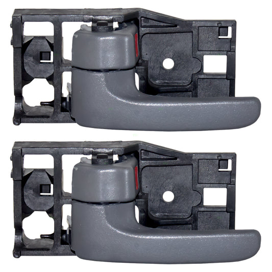 Brock Replacement Drivers Set of 2 Inside Interior Door Handles Gray Compatible with Pickup Truck 69206-0C030-B1