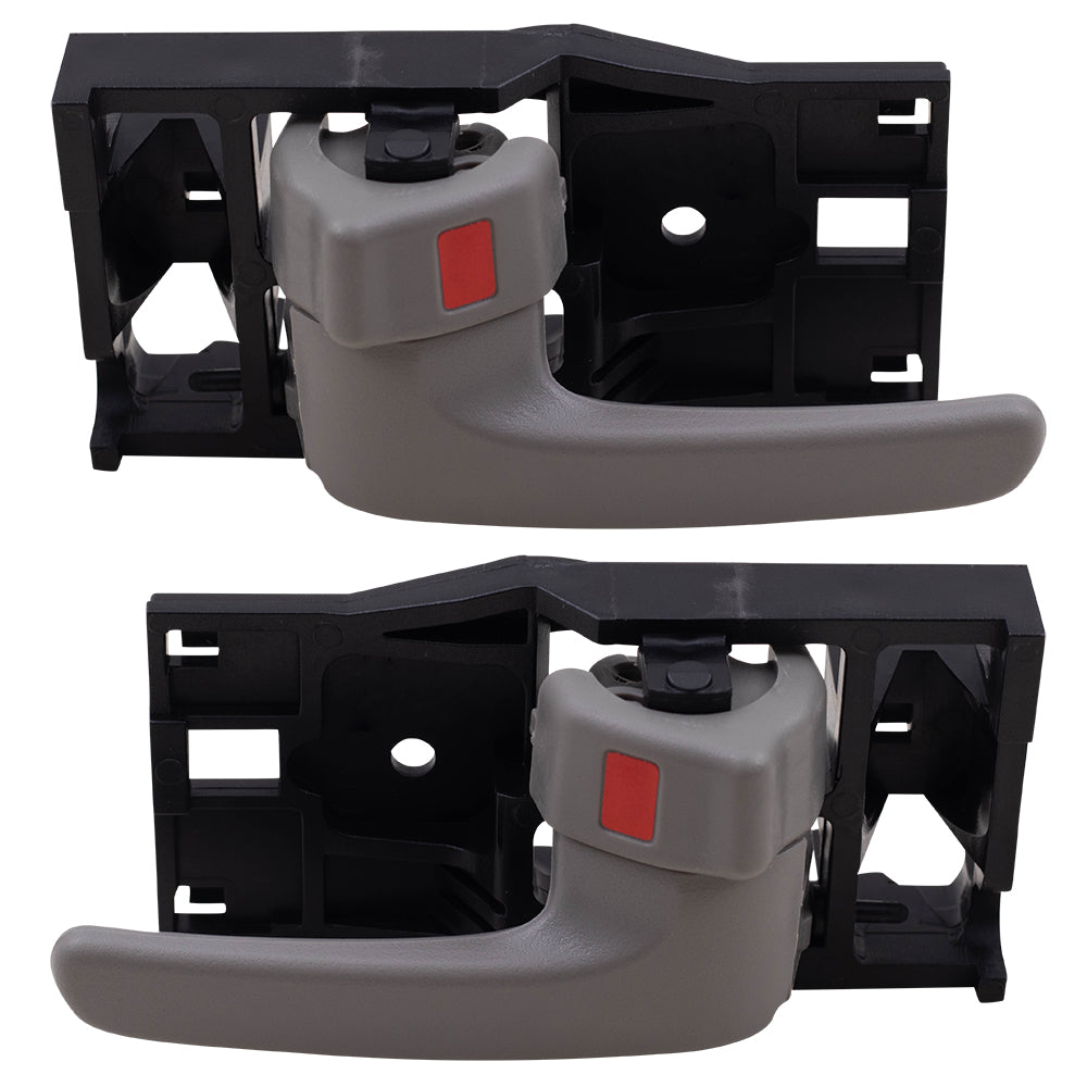 Brock Replacement Pair Set Inside Interior Door Handles Gray Compatible with Pickup Truck 69206-0C030-B1 69205-0C030-B1