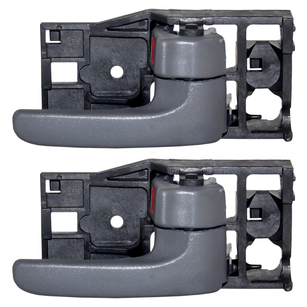 Brock Replacement Passengers Set of Inside Interior Door Handle Gray Compatible with Pickup Truck 69205-0C030-B1