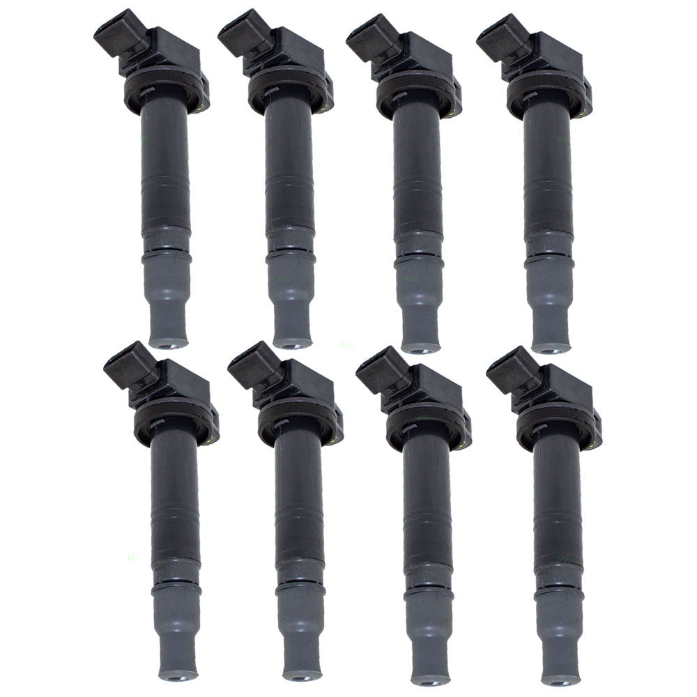 Brock Replacement 8 Piece Set Ignition Spark Plug Coils Compatible with Various Models 90919-02248 90919-A2006