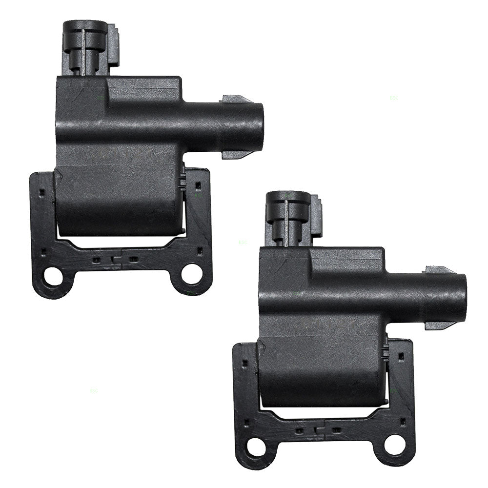 Brock Replacement Pair Set Ignition Spark Plug Coil Pack Modules Compatible with Pickup Truck SUV 4 cylinder 90919-02220 90919-02217 90919-02218