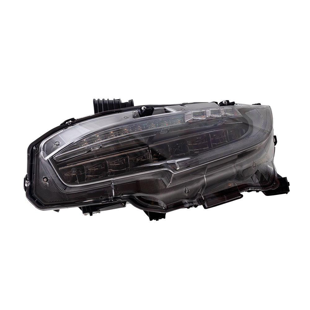 Brock Replacement Driver LED Headlight Compatible with 16-19 Civic